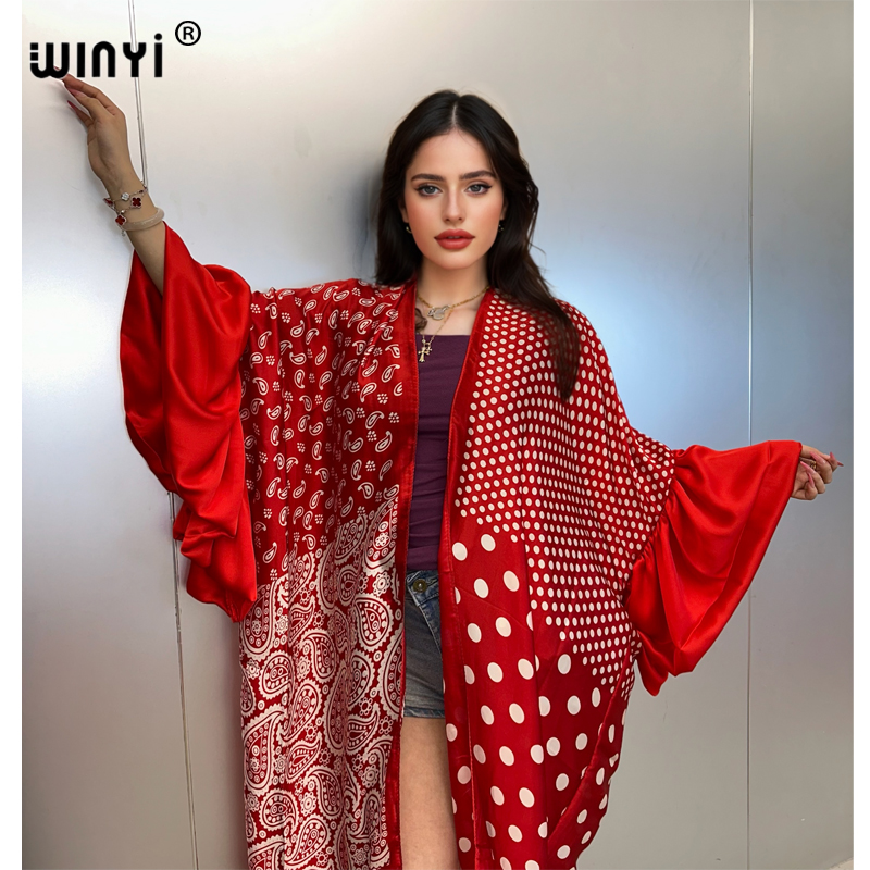 Kaftan Women Boho - Летнее кимоно WINYI: пляжное платье, накидка