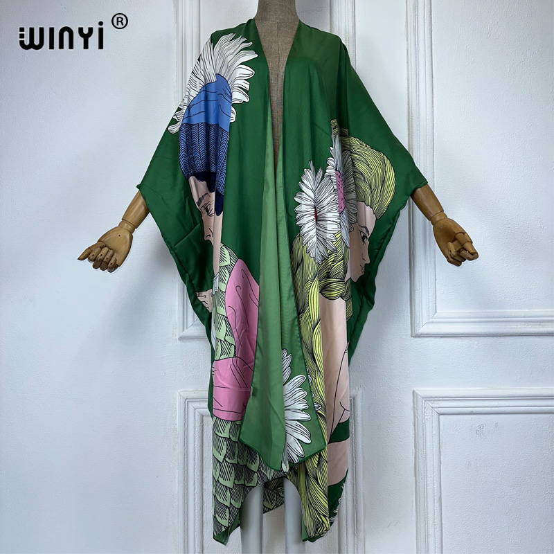Kaftan Women Boho - WINYI кимоно с принтом в стиле
