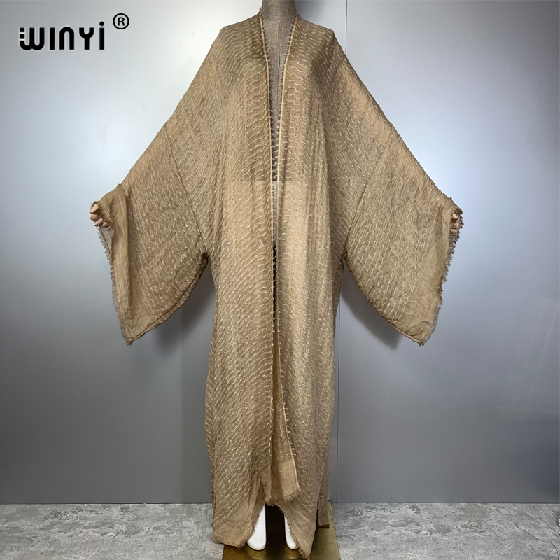 Kaftan Women Boho - WINYI кимоно с геометрическим принтом кафтан