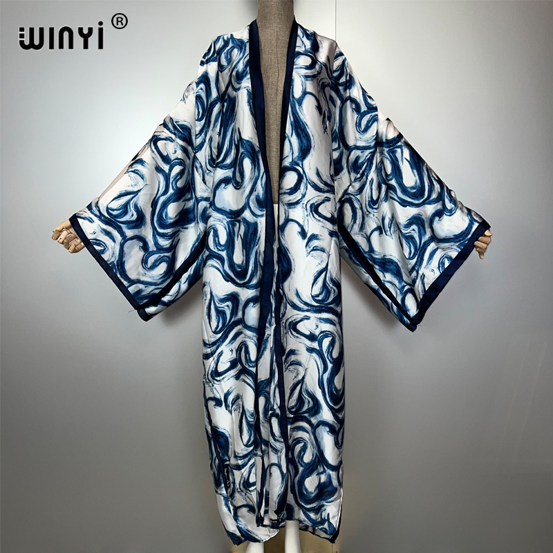 Kaftan Women Boho - WINYI богемное платье-кардиган, африканский кафтан, пляжная