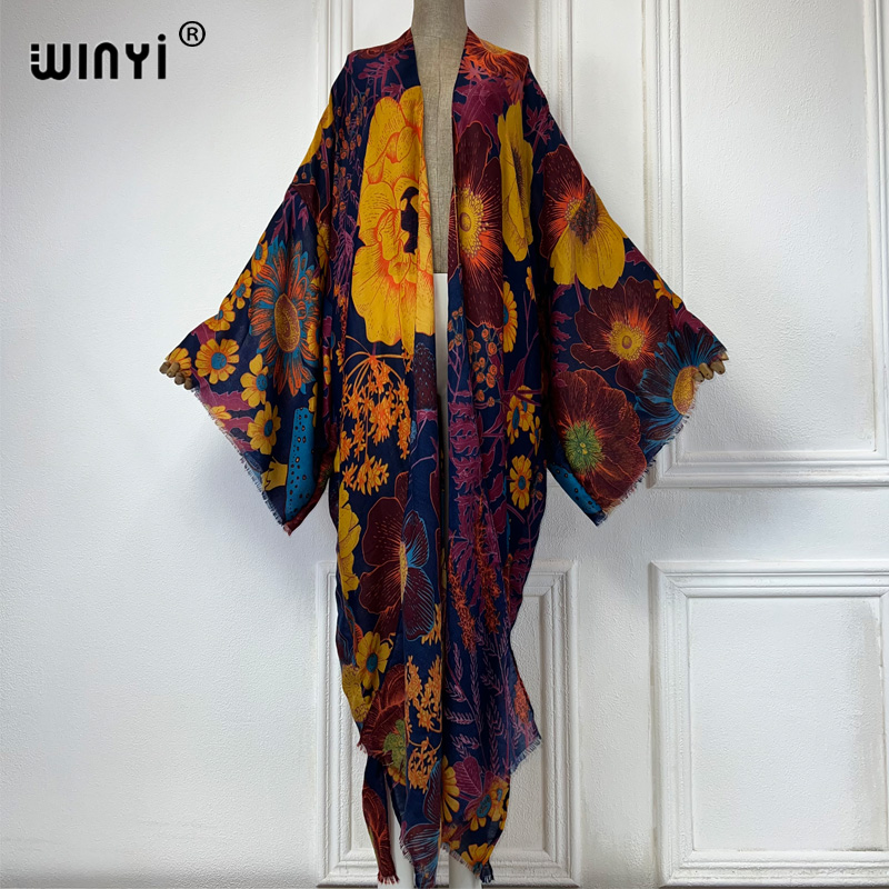 Kaftan Women Boho - WINYI Africa Fashion Летнее кимоно-макси платье,