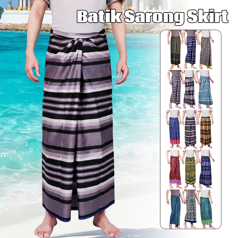 Batik Sarong Wrap - Пляжная юбка-саронг унисекс в этническом стиле
