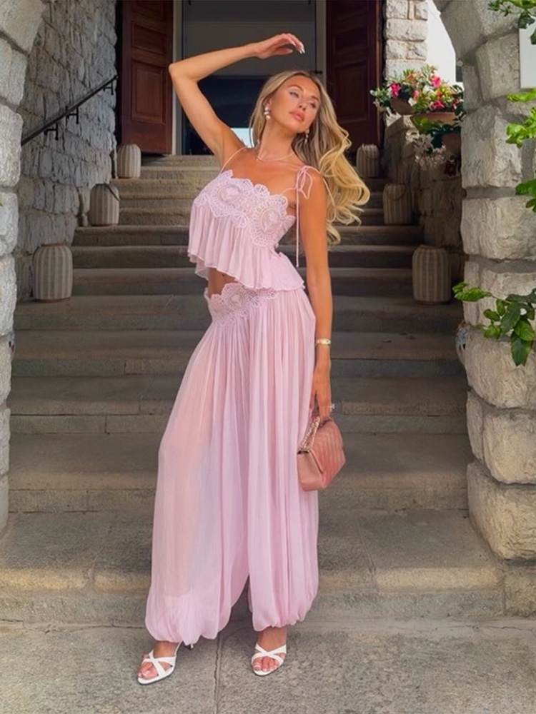 Ethnic Fashion Collection - Летний модный комплект 2026: укороченный топ