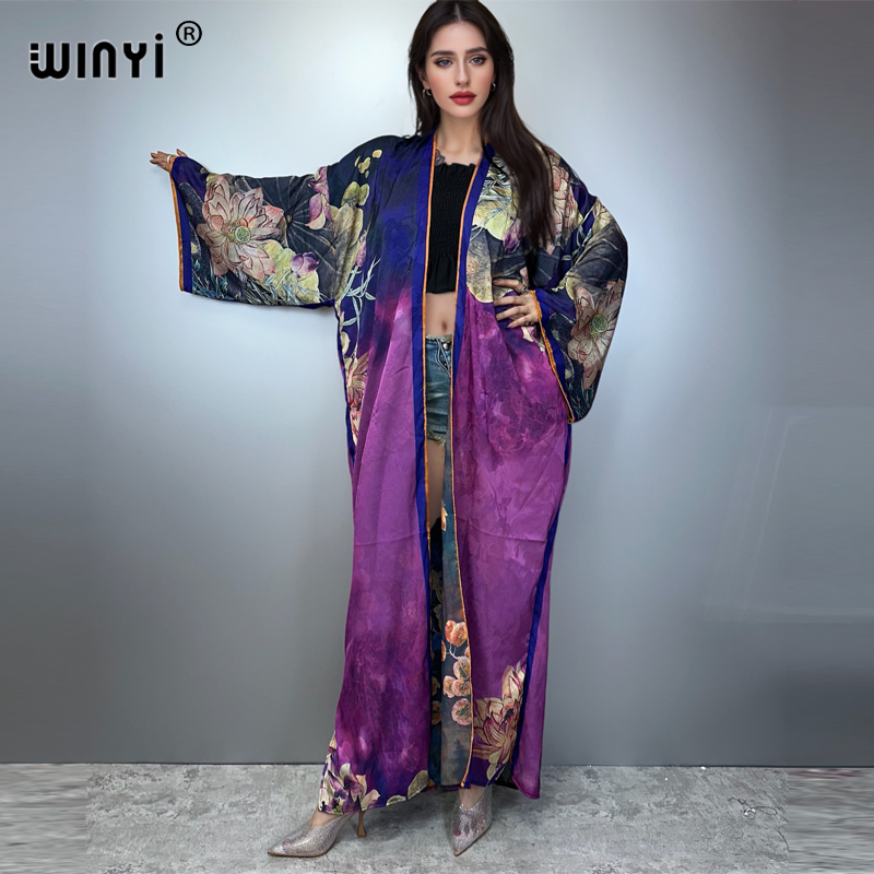 Kaftan Women Boho - Кимоно WINYI, платье высокого качества с
