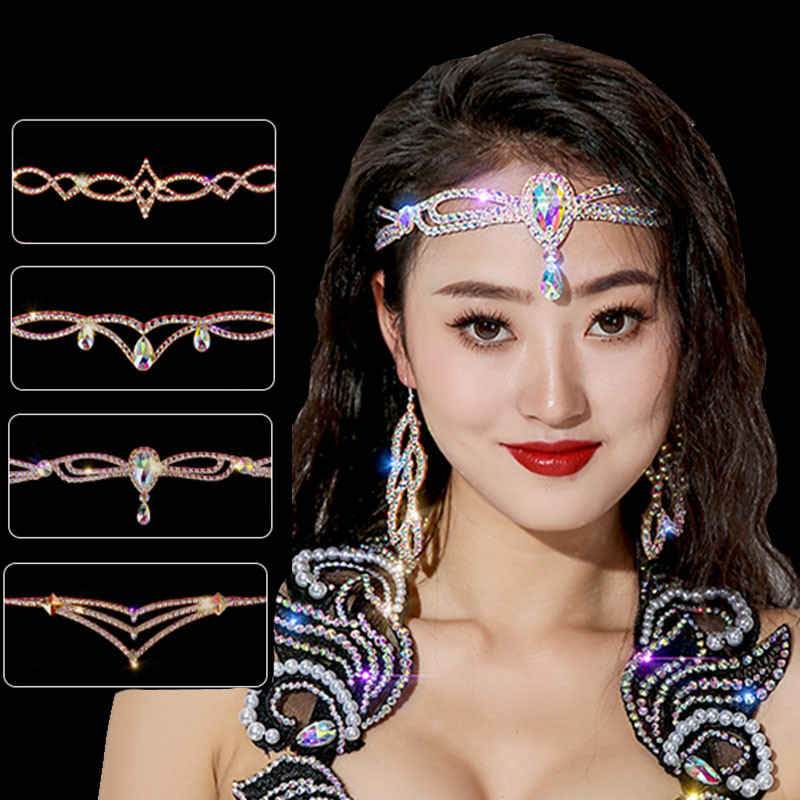 Ethnic Fashion Jewellery - Женская цепочка на лоб со стразами,