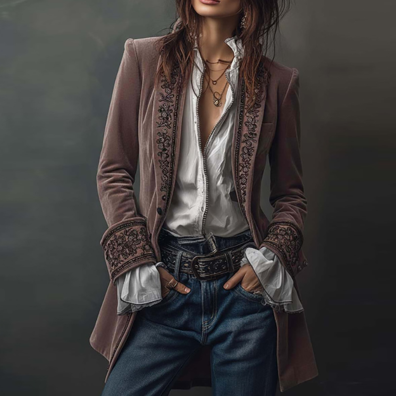 Бархатный женский пиджак в этн – обзор и цена Winter Ethnic Fashion For Women