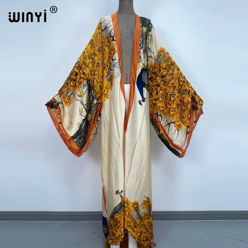 Кимоно WINYI женское с принтом – обзор и цена Kaftan Women Boho