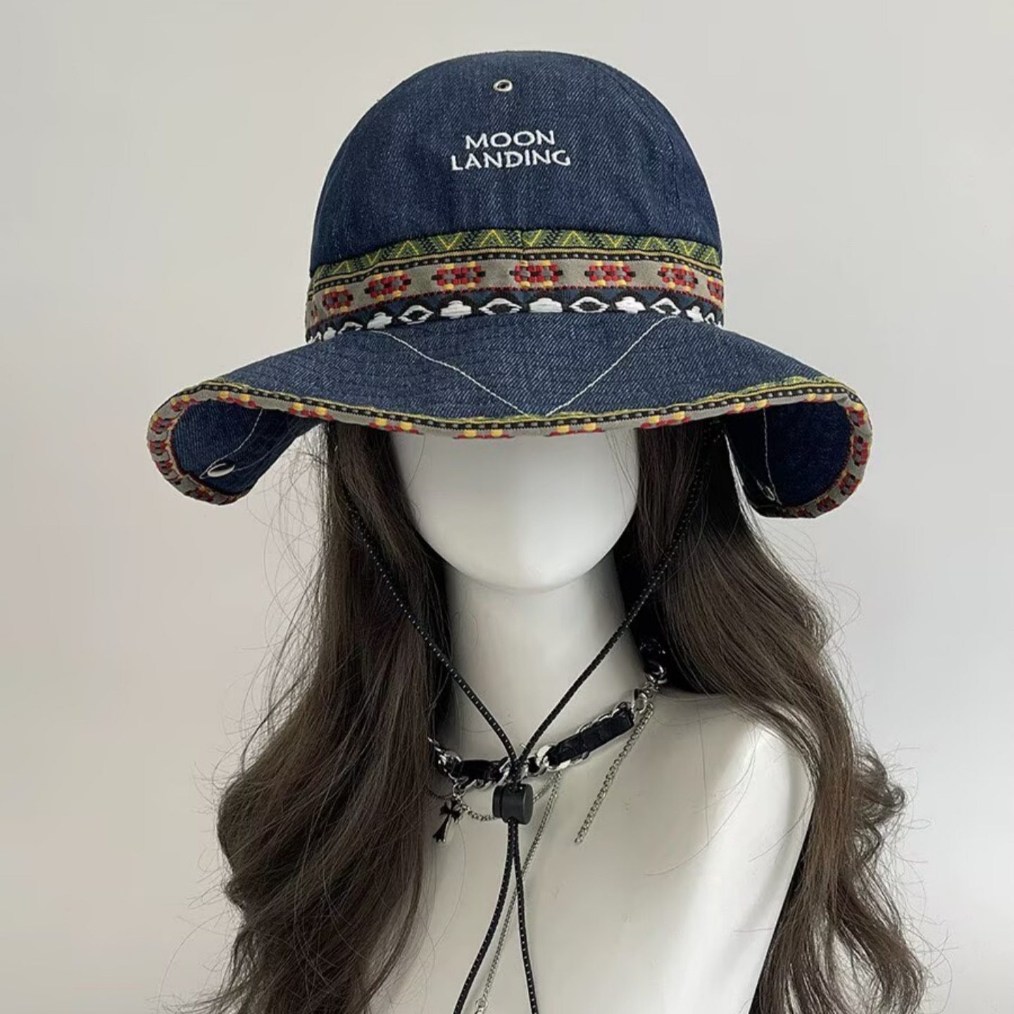 Богемная джинсовая панама для  – обзор и цена Ethnic Fashion Photography