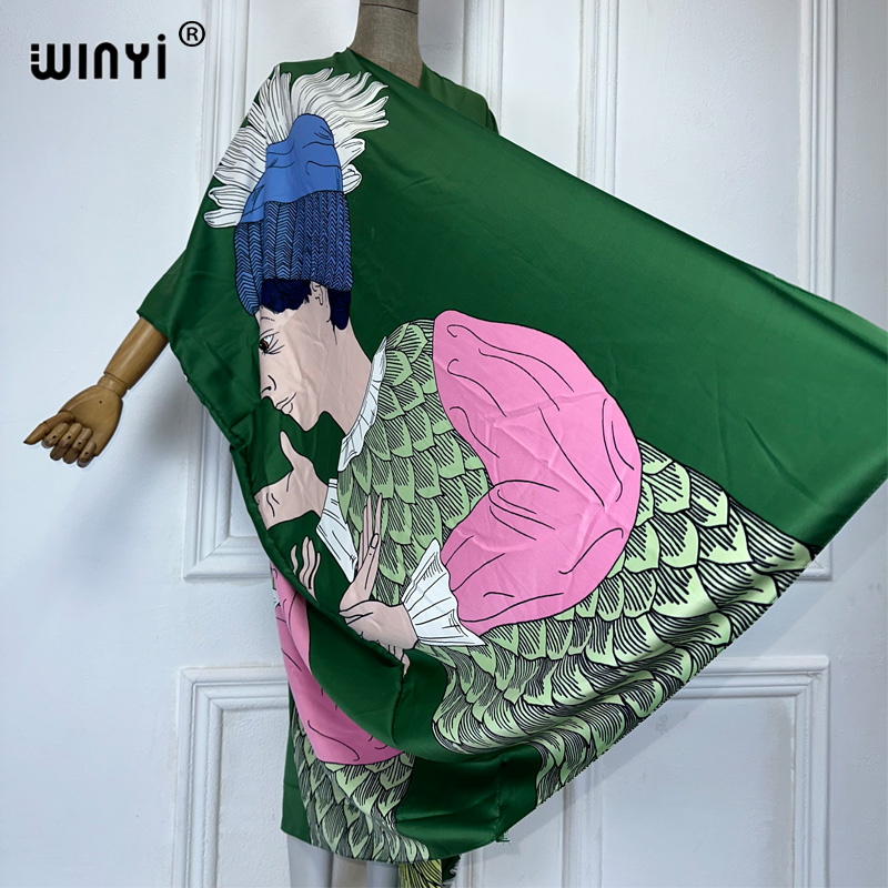 WINYI кимоно с принтом в стиле – обзор и цена Kaftan Women Boho