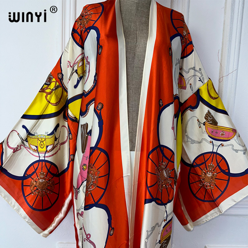 WINYI кимоно с принтом в стиле – обзор и цена Kaftan Women Boho