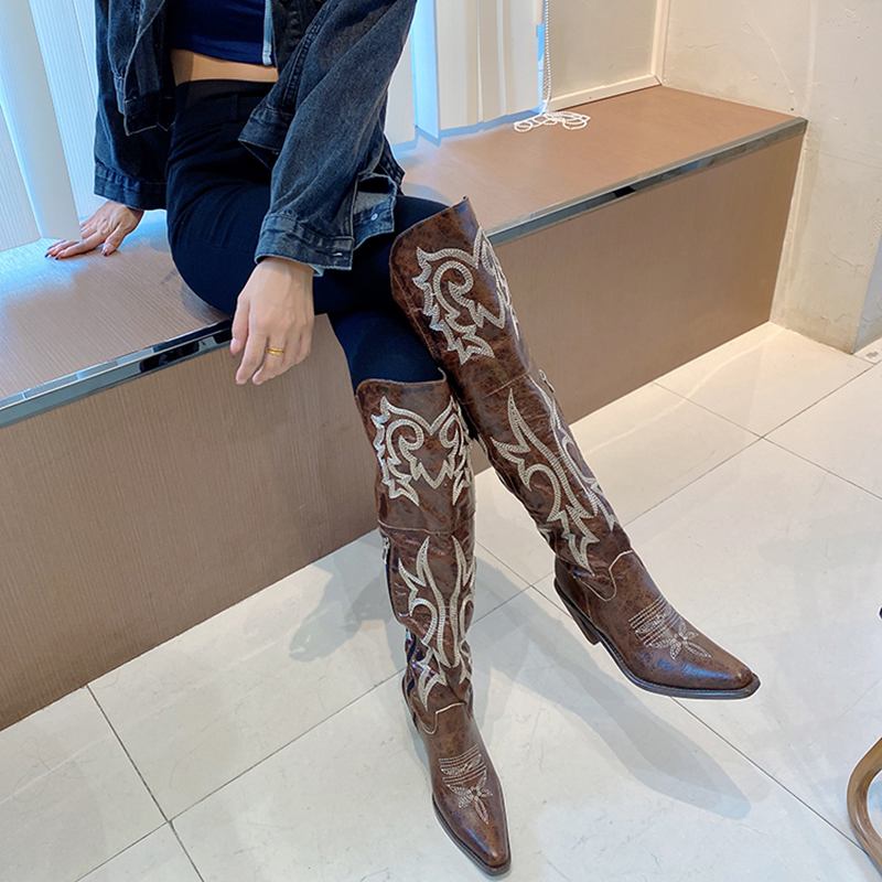 Новые женские ковбойские сапог – обзор и цена Winter Ethnic Fashion For Women